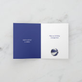 ドードル・フェザー青いバスケットボールの女の子の誕生日 カード (内部)