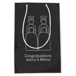 ドードル・ブリデス夫妻結婚のパーソナライズされた ミディアムペーパーバッグ