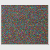 ドードル(数々の黒)ラッピング紙転が ラッピングペーパー (フラット)