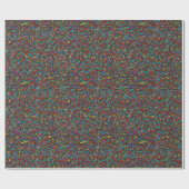 ドードル(数々の黒)ラッピング紙転が ラッピングペーパー (フラット)