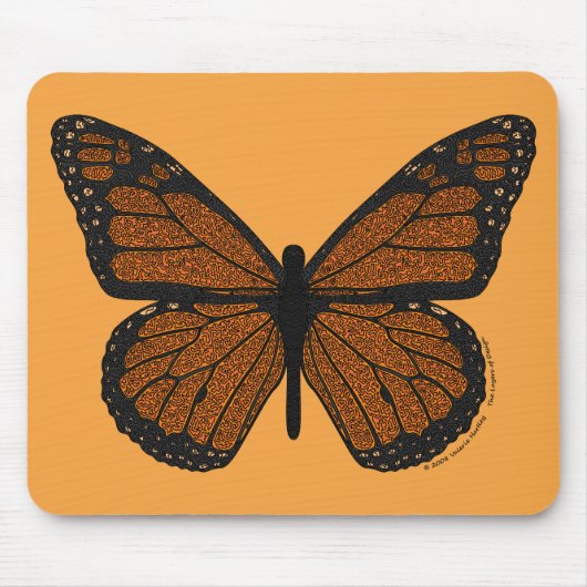 ドードル(昆虫)オオカバマダラ、モナークマウスパッド マウスパッド (正面)