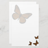 ドードル（昆虫）オオカバマダラ、モナーク文房具 便箋 (正面/裏面)