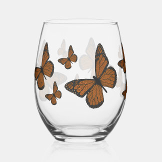 ドードル(昆虫)オオカバマダラ、モナーク ステムなしワイングラス