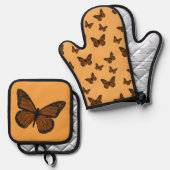 ドードル(昆虫)オオカバマダラ、モナーク 鍋つかみ&鍋敷きセット (正面/裏面)