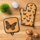 ドードル(昆虫)オオカバマダラ、モナーク 鍋つかみ&鍋敷きセット (トップダウン)