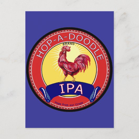 ドードルIPAビールを飲む ポストカード (正面)