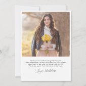 ドードレお洒落ー2枚の写真卒業 サンキューカード (裏面)