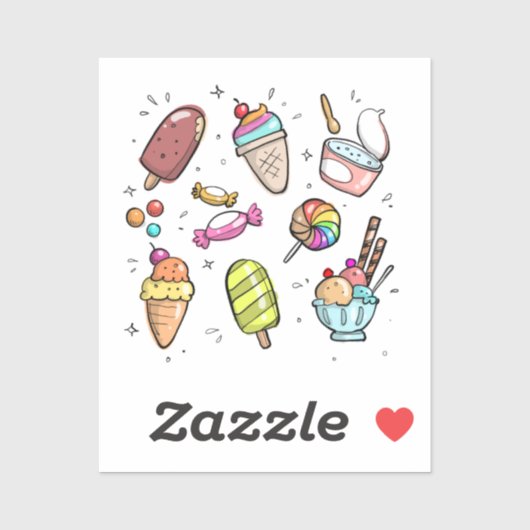 ドードレ描カートン食品 シール (シート)
