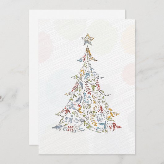 ドードーお洒落ズのクリスマスツリー シーズンカード (正面/裏面)