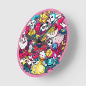 ドード日本のルアート ラウンド壁時計 (傾斜)