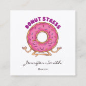 ドーナおもしろいベーカリースクエアビジネスカード スクエア名刺 (正面)