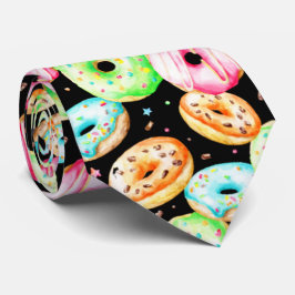 ドーナクールーパターンのスイートネックタイ ネクタイ