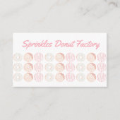 ドーナスタイリッシュツパターンピンクベーカリーカフェ  名刺 (正面)