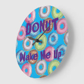 ドーナッおもしろいト・プン・ガールズを起こせ10代のるな ラージ壁時計 (傾斜)