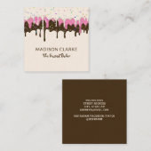 ドーナッツつや消しスプリンクルズベーカーベーカリー スクエア名刺 (正面/裏面)