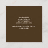 ドーナッツつや消しスプリンクルズベーカーベーカリー スクエア名刺 (裏面)