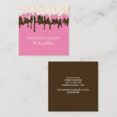 ドーナッツつや消しスプリンクルズベーカーベーカリー スクエア名刺 (正面/裏面)