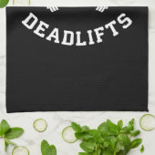 ドーナッツとデッドリフト – ジおもしろいムトレーニング キッチンタオル (折り畳み)