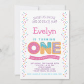 ドーナッツアイスクリームクッキー、スイーツ誕生日招待状 招待状 (正面)