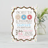 ドーナッツアンドパジャマ招待状 招待状 (スタンド正面)