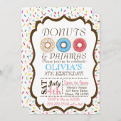 ドーナッツアンドパジャマ招待状 招待状 (正面/裏面)