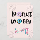 ドーナッツウォークベハッピー招待状 招待状 (正面/裏面)