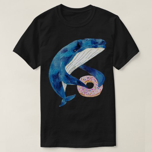 ドーナッツウォーター色のザトウクジラ Tシャツ (デザイン正面)