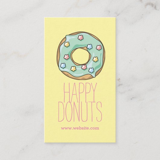 ドーナッツショップベーカリーカフェパスティ 名刺 (正面)