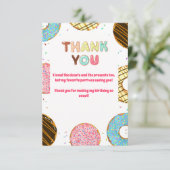 ドーナッツスイーツお祝いをテーマにした誕生日サンキューユナイテッド サンキューカード (スタンド正面)