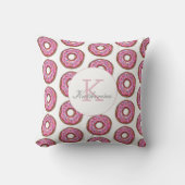 ドーナッツスイートガールスプリンクルズパターン名前をカスタムする クッション (正面)