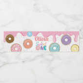 ドーナッツスイートワン1stバースデーパーティー好意ウォーターボー ペットボトルラベル (シングルラベル)