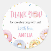 ドーナッツスウィートワン誕生日 ラウンドシール (正面)