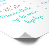 ドーナッツスプリンクルズブルーファースト誕生日マイルストーン ポスター (角)