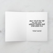 ドーナッツスーパーヒーローキッズスーパーヒーロー誕生日カード シーズンカード (内部)