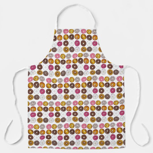 ドーナッツダースーナッツジャンクフードフードブレックファーストブランチ エプロン (正面)