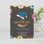 ドーナッツテーマ卒業式の招待状 招待状 (スタンド正面)