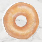 ドーナッツピンクつや消しかわいい食べ物をまく |ドーナツ ワイングラスタグ (裏面)