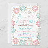 ドーナッツピンクブルージェンダーの表示 招待状 (正面)