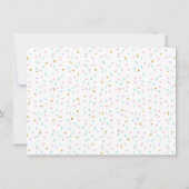 ドーナッツピンク金ゴールドパステル誕生日 サンキューカード (裏面)