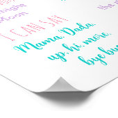 ドーナッツピンク金ゴールド第1誕生日マイルストーン ポスター (角)