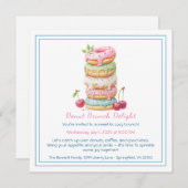 ドーナッツブランチ招待状カラフルパティスギャザリング シーズンカード (正面/裏面)