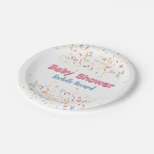 ドーナッツベイビーシャワー散水 ペーパープレート (アングル)