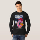 ドーナッツ心配コーヒー持ってる Tシャツ (正面フル)