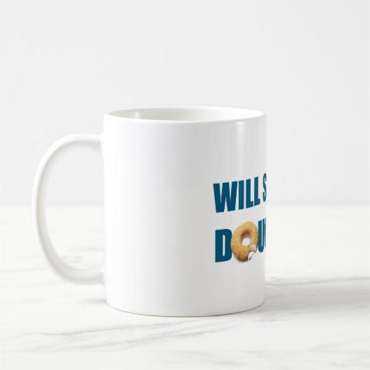 ドーナッツ、ギフトのために泳おもしろいぐ コーヒーマグカップ (左)