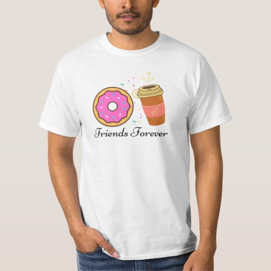 ドーナットコーヒーフレンズ永遠Tシャツ Tシャツ (正面)