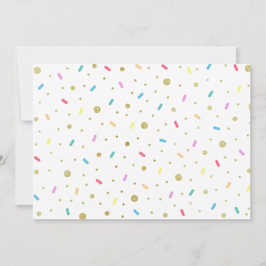 ドーナットフォト誕生日招待状ツスウィートパーティー 招待状 (裏面)