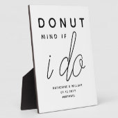 ドーナットマもしインド私はシンプル結婚式の引き出物標識 フォトプラーク (側面)