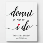 ドーナットマもしインドI赤いハート結婚式の引き出物プラーク フォトプラーク (正面)