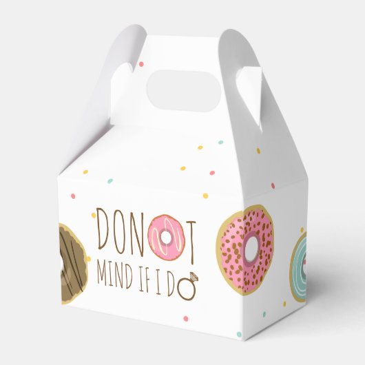 ドーナットマインドもし私は好意ボックスブライダルシャワーバッグ フェイバーボックス (正面サイド)