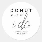 ドーナットマインドもしI Doおもしろい結婚式の引き出物 ラウンドシール (正面)